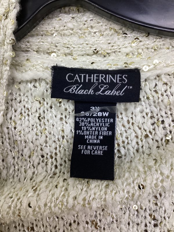 Cardigan By Catherines In White & Yellow, Size: 3x Online now - Image 3