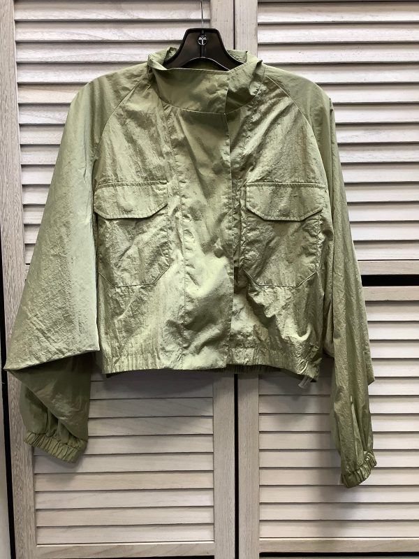 Coat Raincoat By Forever 21 In Green, Size: S For Cheap