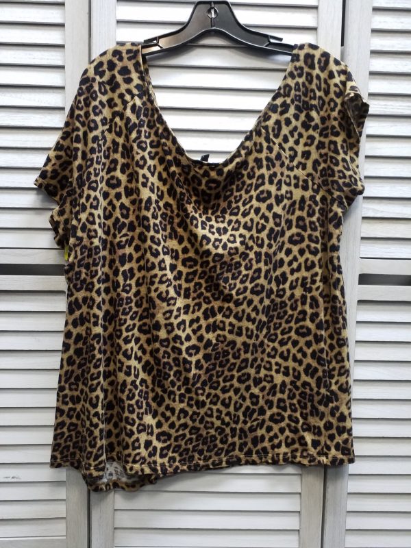 Leopard Print Top Short Sleeve Torrid, Size 2 Cheap