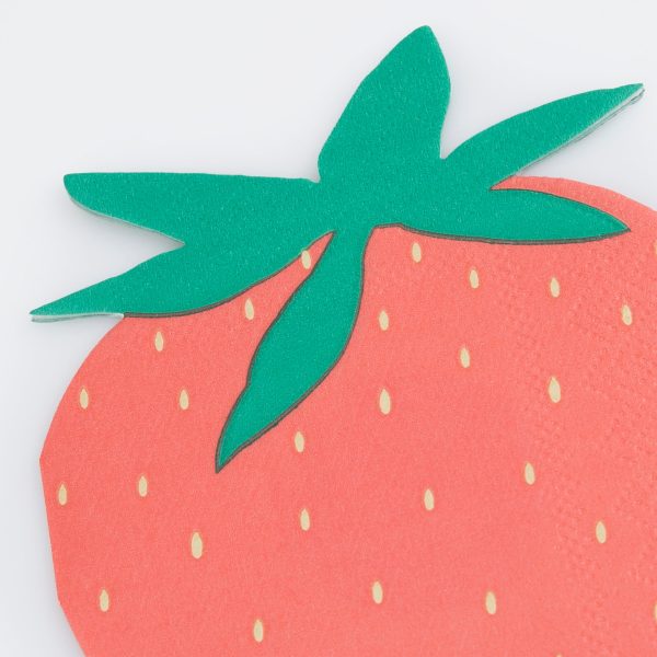 Strawberry Napkins (x 16) on Sale - Image 3