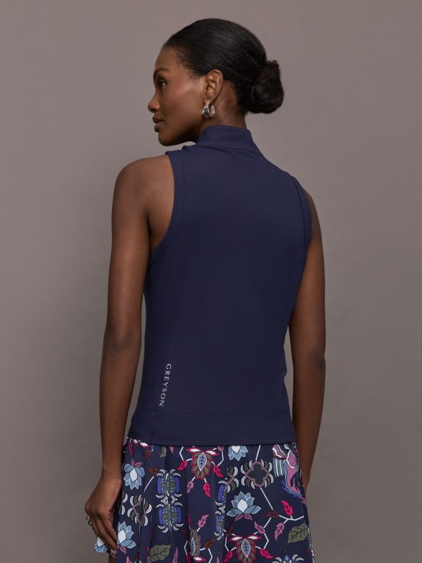 Sleeveless Halley 1 4 Zip - Maltese Blue Online now - Image 4
