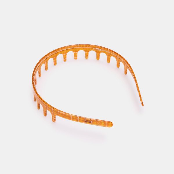 Comb Headband in Caramel Plaid Online now