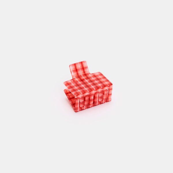 Midi Box Claw in Red Plaid Online now